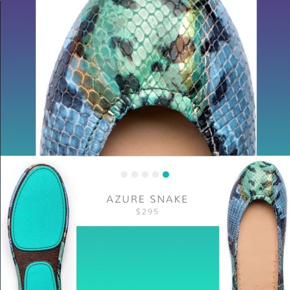 Tieks | Size 11 - Azure Snakes  ballet flats